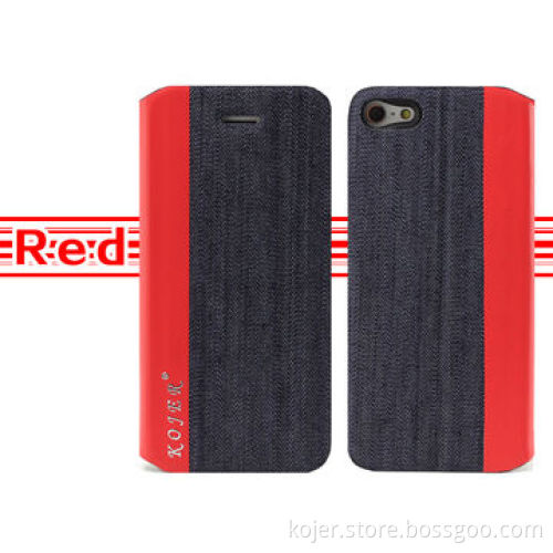 Unique detachable denim flip case for iPhone 5/5s